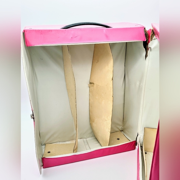 Vintage 1980s Pink Fashion Doll Trunk Case - Barbie & 11.5" Dolls,Tara Toy - Picture 10 of 11